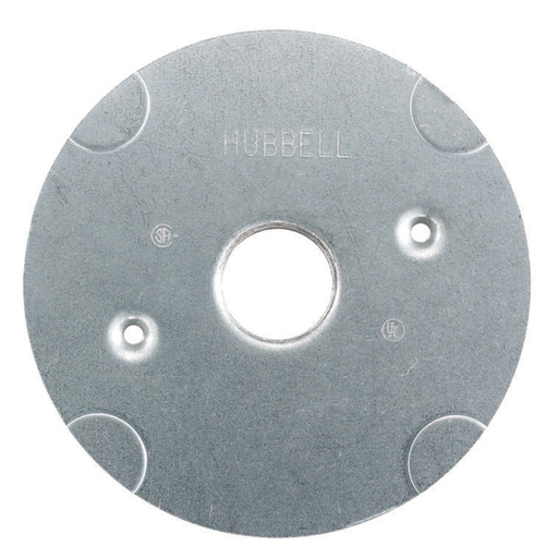 Product image for Hubbell PFBP1 Steel Round Floor Box Furniture Feed Plate