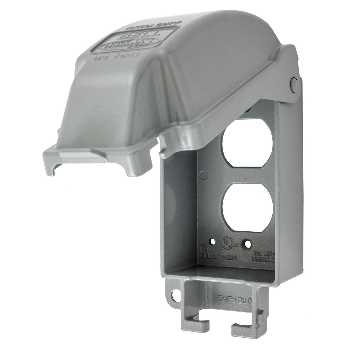 Wallplates, Extra-Duty Metallic While-In-Use Covers, WP8E
