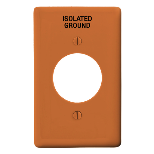 Product image for Hubbell NP720OIG WALLPLATE, 1-G 1.60" HOLE NYL ORANGE IG
