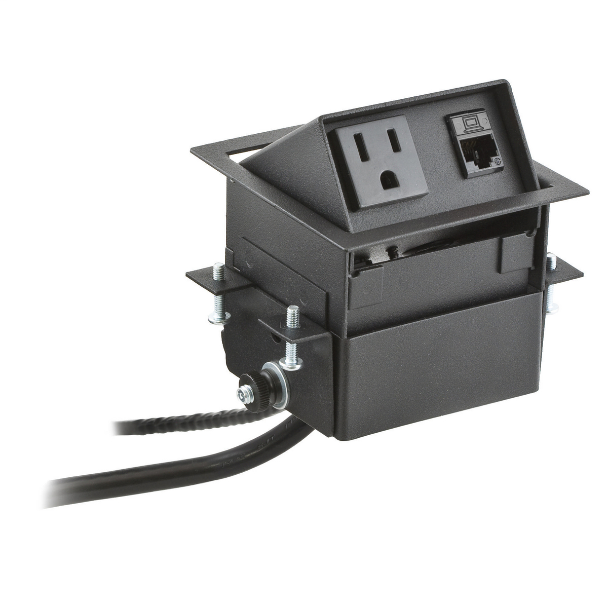 Floor Boxes, Pre-Wired Work Surface Series, WSBA11BK