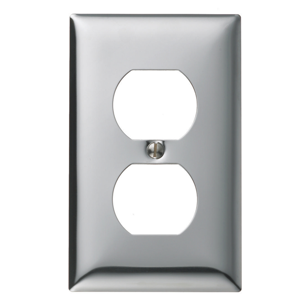 Product image for HPW SCH8 WALLPLATE, 1-G, DUP, CHR P
