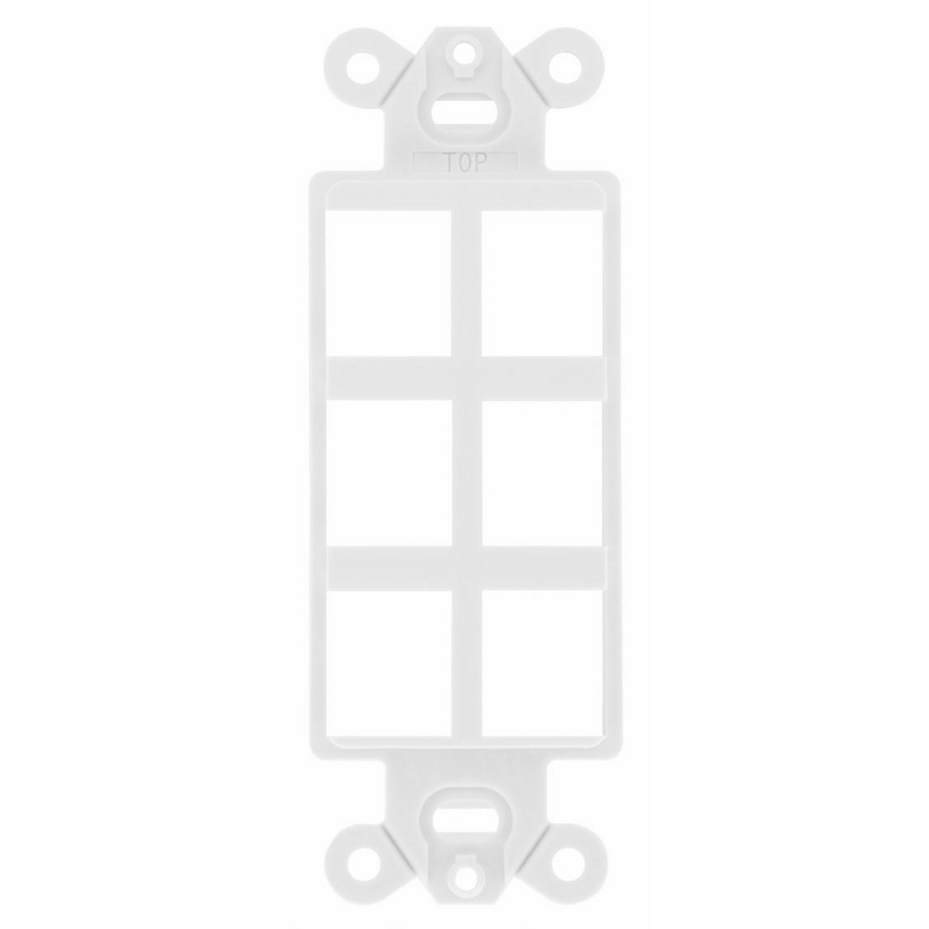 Hubbell Wiring Devices ISF6W 1-Gang White 6-Port Face Plate Hubbell Wiring Devices ISF6W 1-Gang White 6-Port Face Plate