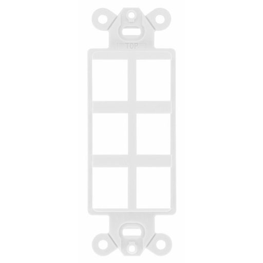 Product image for Hubbell ISF6W 1-Gang White 6-Port Face Plate