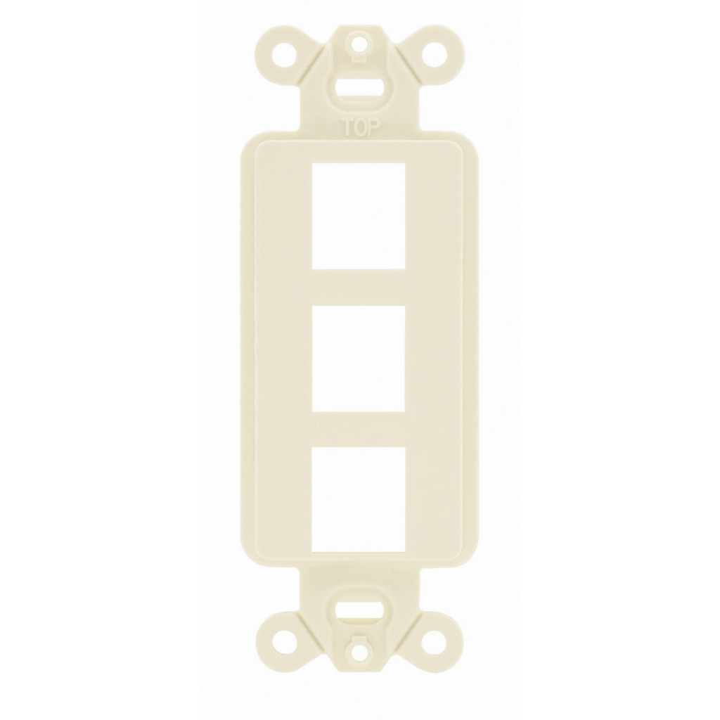 Hubbell Wiring Devices ISF3EI 1-Gang Ivory 3-Port Face Plate Hubbell Wiring Devices ISF3EI 1-Gang Ivory 3-Port Face Plate