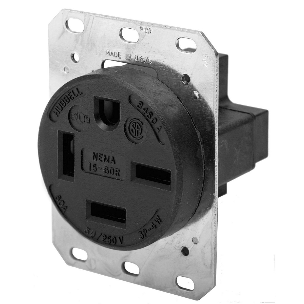 Hubbell HBL8460A HOSP GRADE RECP 60A 250V 15-60R