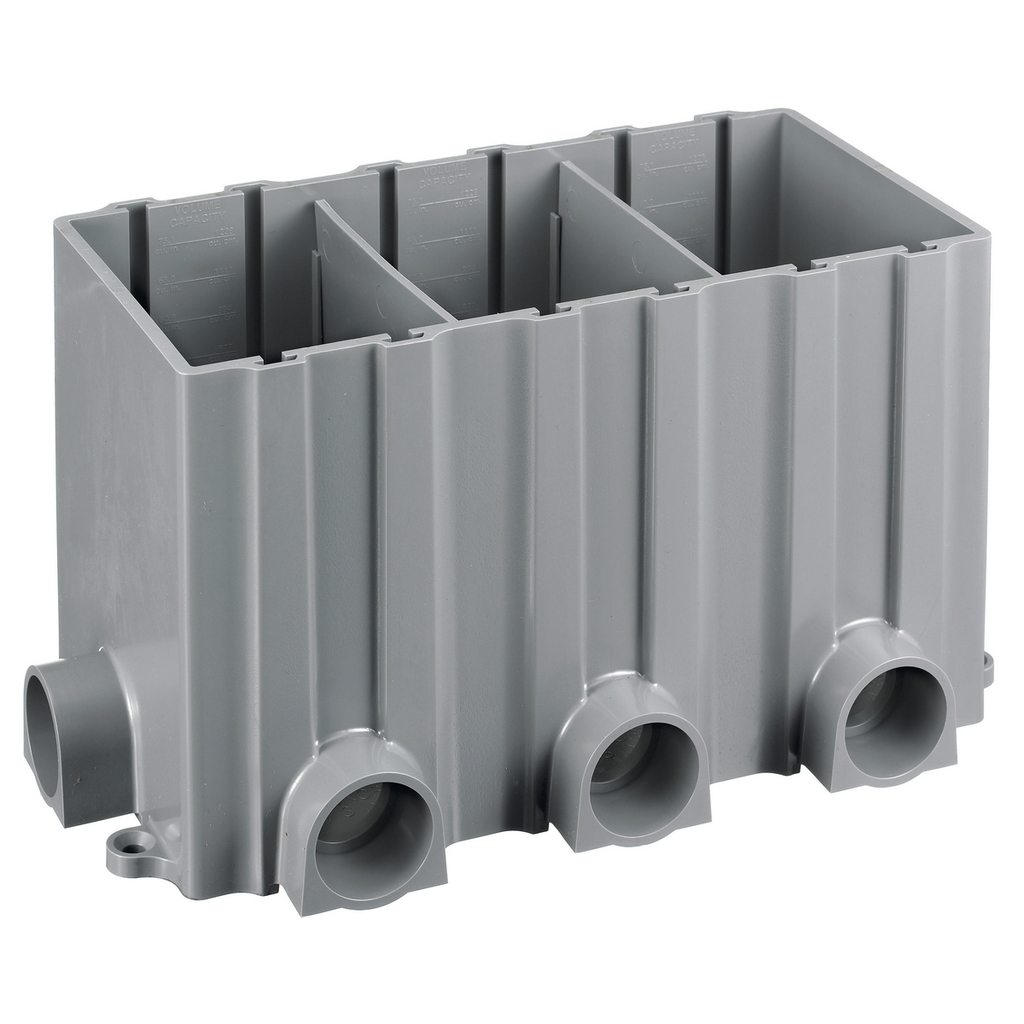 Hubbell Wiring Devices PFBRG3 3-Gang Plastic Non-Metallic Concrete Floor Box Hubbell Wiring Devices PFBRG3 3-Gang Plastic Non-Metallic Concrete Floor Box