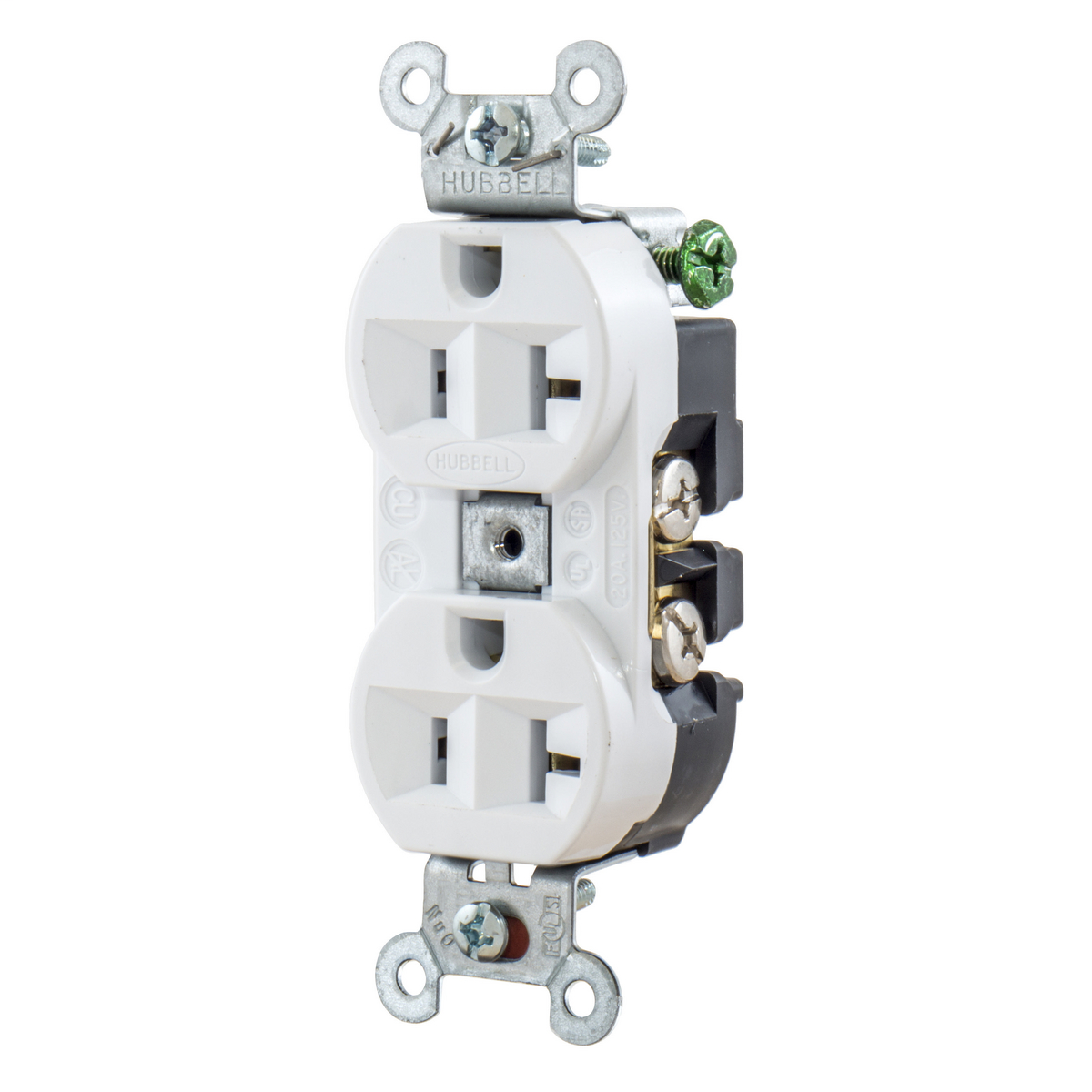 Cooper Wiring Devices 20 Amp White Decorator Duplex Electrical Outlet