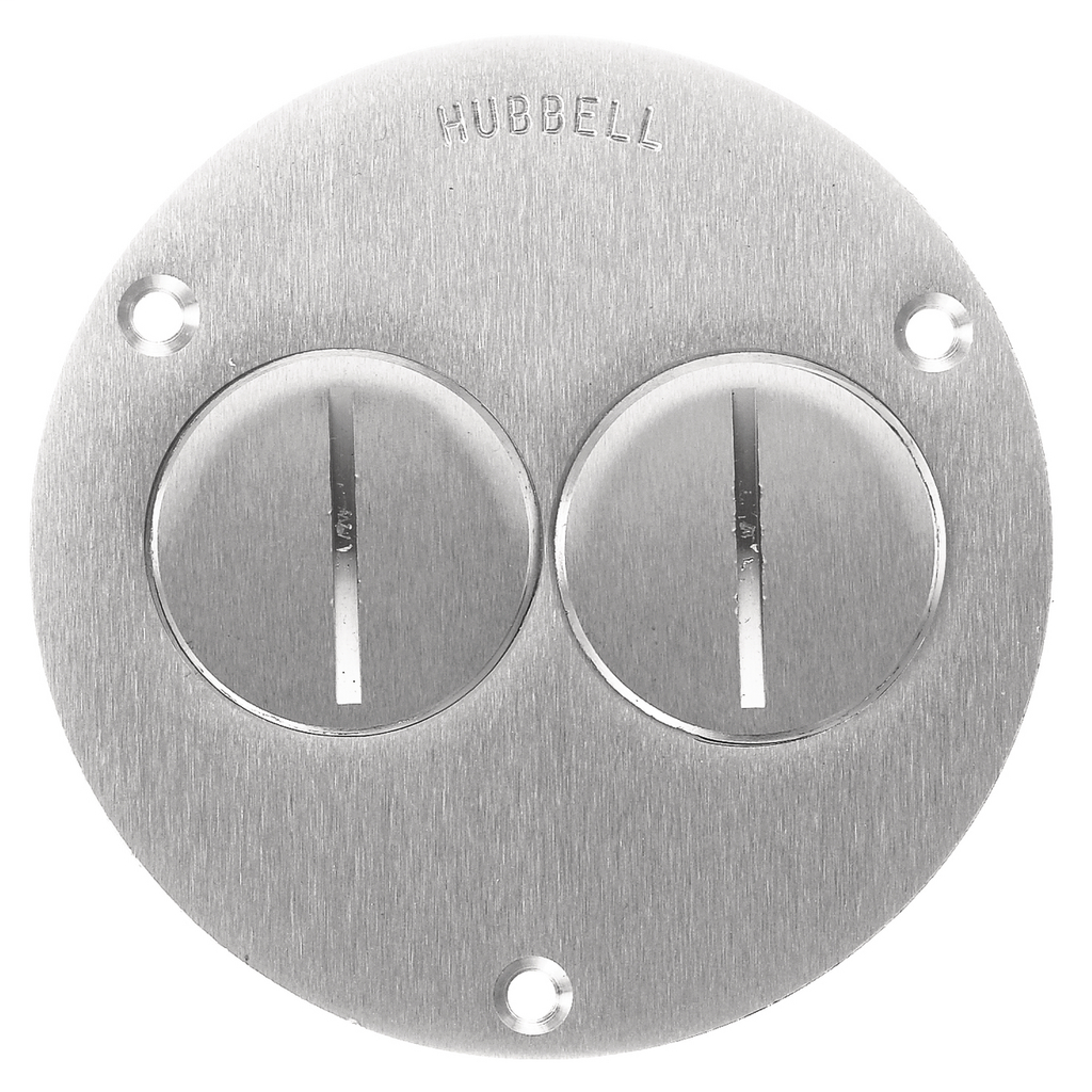 Product image for Hubbell SA3725F-BOX CVR, RND, 2) 1.5", ALU