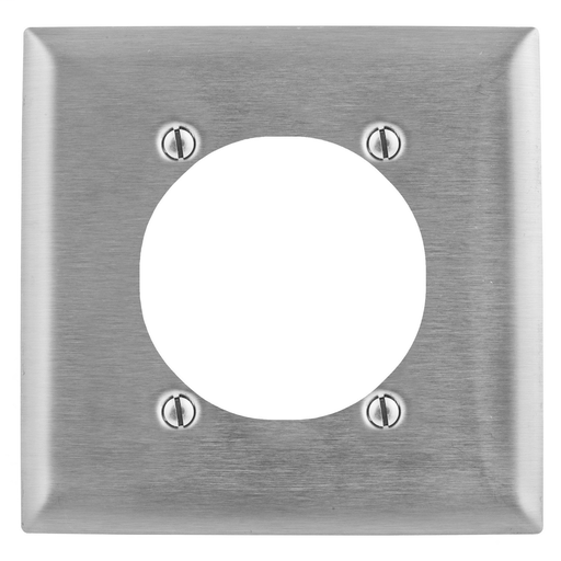Product image for Hubbell SS716 WALLPLATE, 2-G, 2.66", SS