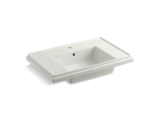 Tresham®30" pedestal bathroom sink basin with single faucet hole, Dune