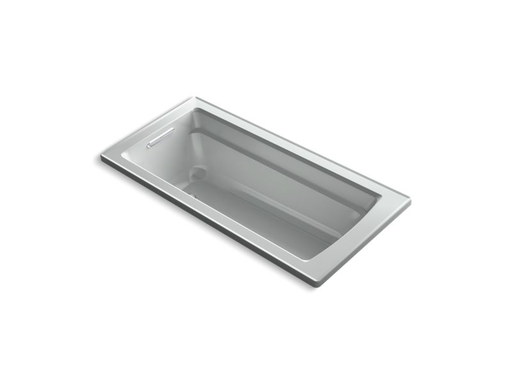 Archer® 66" x 32" drop-in VibrAcoustic® bath with reversible drain, Ice™ Grey