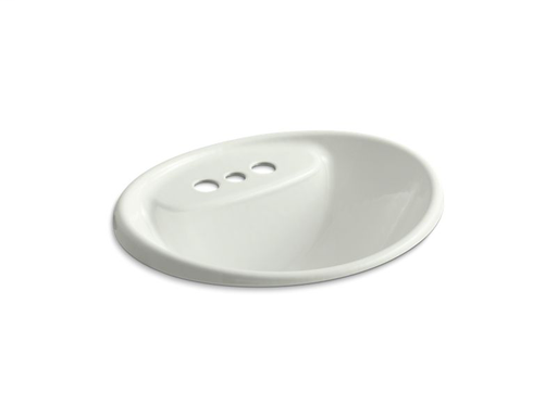 Tides® drop-in bathroom sink with 4" centerset faucet holes, Dune