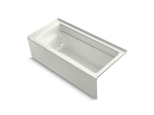 Archer® 66" x 32" three-side integral flange bath with right-hand drain, Dune