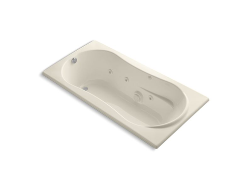 7236 72" x 36" drop-in whirlpool with heater, Almond
