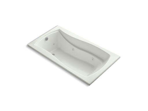 Mariposa® 66" x 36" drop-in whirlpool with reversible drain, custom pump location and heater, Dune