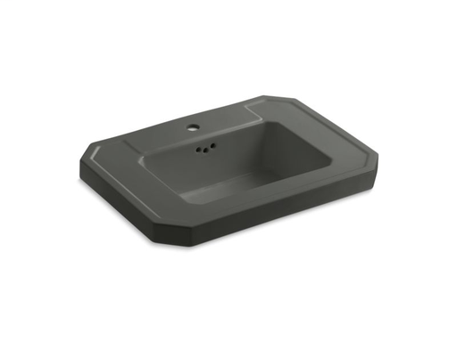 Kathryn® bathroom sink basin with single faucet hole, Thunder Grey