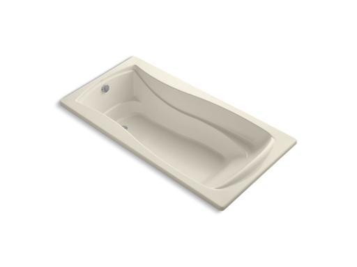 Mariposa® 72" x 36" drop-in VibrAcoustic® bath with reversible drain, Almond