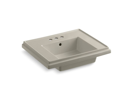 Tresham®24" pedestal bathroom sink basin with 4" centerset faucet holes, Sandbar