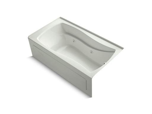 Mariposa® 66" x 36" alcove whirlpool with Bask® heated surface, integral apron, integral flange and right-hand drain, Dune