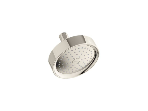 Purist® 2.5 gpm single-function wall-mount showerhead with Katalyst® air-induction technology, Vibrant Polished Nickel
