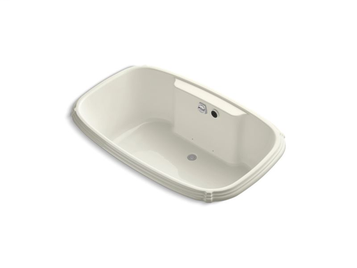 Portrait® BubbleMassage™ Air Bath 67" x 42" drop-in bath, Biscuit