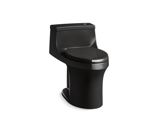 San Souci® Comfort Height® one-piece compact elongated 1.28 gpf touchless toilet with AquaPiston® flushing technology, Black Black