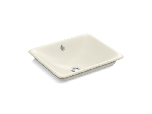 Iron Plains® Wading Pool® rectangular bathroom sink with Biscuit painted underside, Biscuit