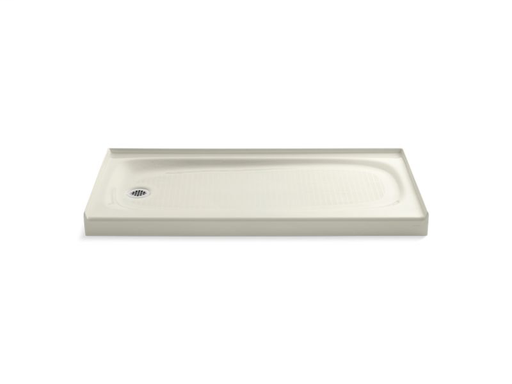 Salient® 60" x 30" single threshold left-hand drain shower base, Biscuit