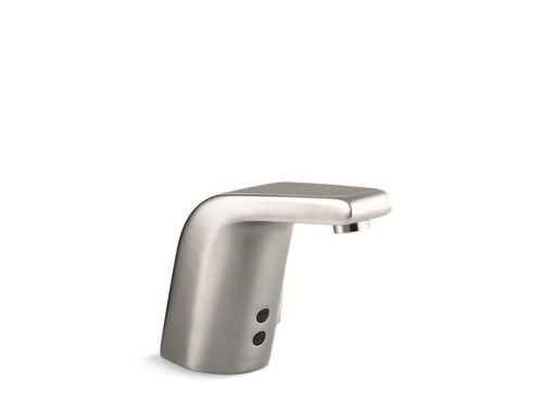 Sculpted single-hole Touchless™ hybrid energy cell-powered commercial bathroom sink faucet with Insight™ technology, temperature mixer and 5-3/4" spout, Vibrant Stainless