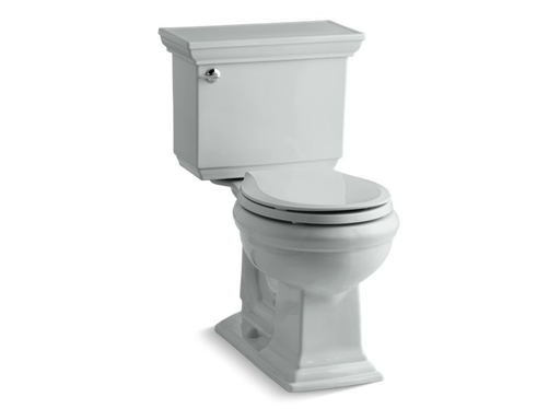 Memoirs® Stately Comfort Height® two-piece round-front 1.28 gpf toilet with AquaPiston® flushing technology and left-hand trip lever, seat not included, Ice™ Grey