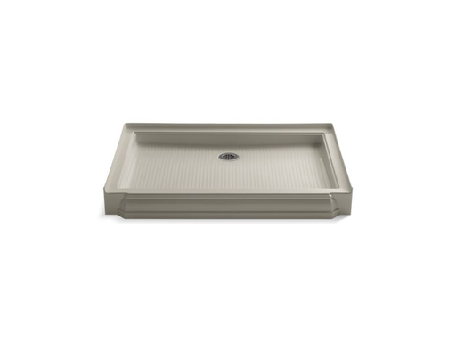 Memoirs® 48" x 34" single threshold rear center drain shower base, Sandbar