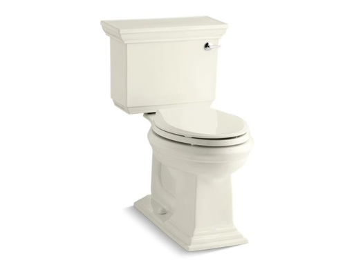 Memoirs® Stately Comfort Height® two-piece elongated 1.28 gpf toilet with AquaPiston® flushing technology and right-hand trip lever, seat not included, Biscuit