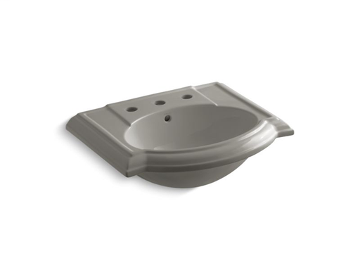 Devonshire® bathroom sink with 8" widespread faucet holes, Cashmere