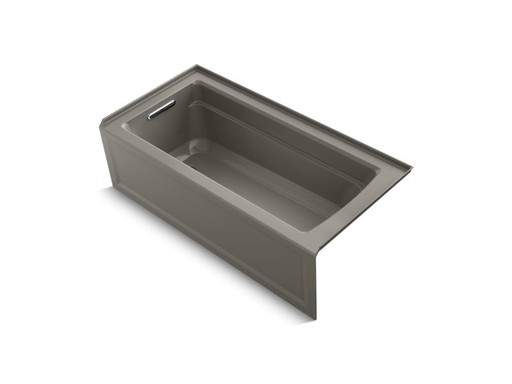Archer® 66" x 32" alcove VibrAcoustic® bath with integral apron, integral flange and left-hand drain, Cashmere