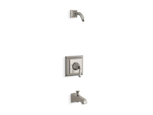 Memoirs® Stately Rite-Temp® bath and shower trim set with lever handle and spout, less showerhead, Vibrant Brushed Nickel