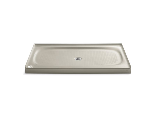 Salient® 60" x 36" single threshold center drain shower base, Sandbar