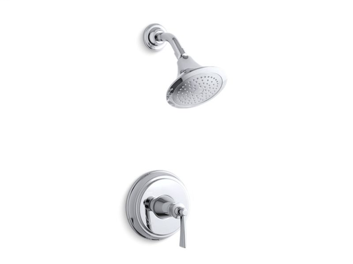Archer® Rite-Temp® shower valve trim with lever handle and 2.5 gpm showerhead, Polished Chrome