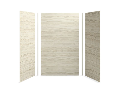 Choreograph® 60" x 36" x 96" shower wall kit, VeinCut Biscuit