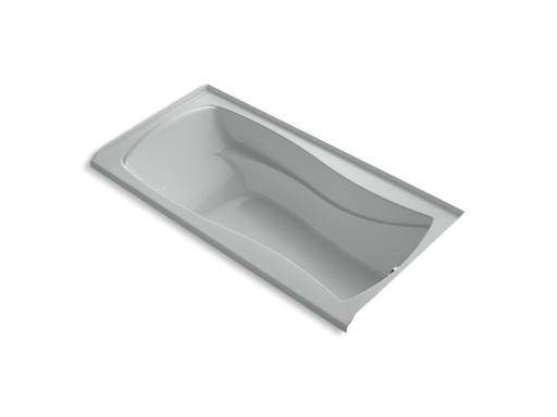 Mariposa® 72" x 36" alcove VibrAcoustic® bath with Bask® heated surface, integral flange and right-hand drain, Ice™ Grey