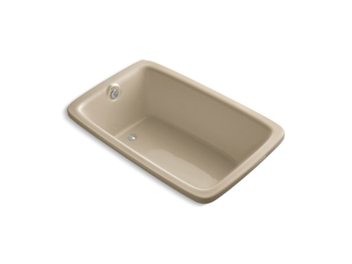 Bancroft® 66" x 42" drop-in VibrAcoustic® bath with Bask® heated surface and reversible drain, Mexican Sand
