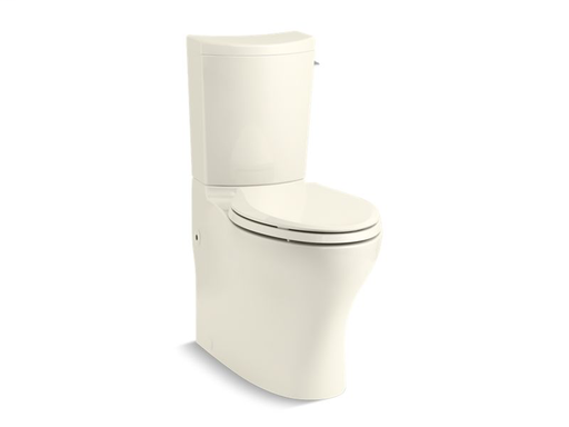 Persuade® Curv Comfort Height® two-piece elongated dual-flush toilet with right-hand trip lever and skirted trapway, seat not included, Biscuit