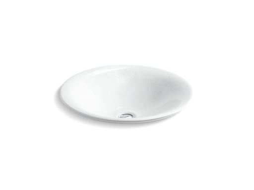 Sartorial™ Herringbone in White on Carillon® Round Wading Pool® bathroom sink, White
