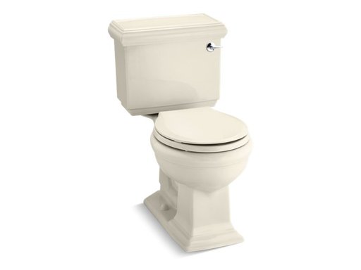 Memoirs® Classic Comfort Height® two-piece round-front 1.28 gpf toilet with AquaPiston® flush technology and right-hand trip lever, seat not included, Almond