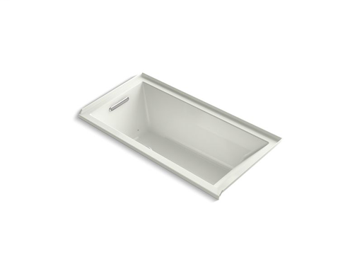 Underscore® Rectangle 60" x 30" integral flange VibrAcoustic® + BubbleMassage™ Air Bath with left-hand drain, Dune