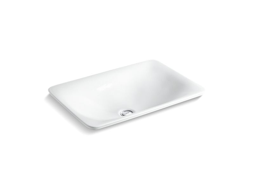 Sartorial™ Herringbone in White on Carillon®Rectangle Wading Pool® bathroom sink, White
