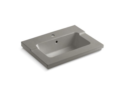 Tresham® vanity-top bathroom sink with single faucet hole, Cashmere