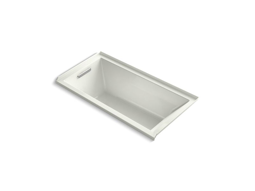 Underscore® Rectangle 60" x 30" alcove VibrAcoustic® bath with Bask® heated surface, integral flange and left-hand drain, Dune