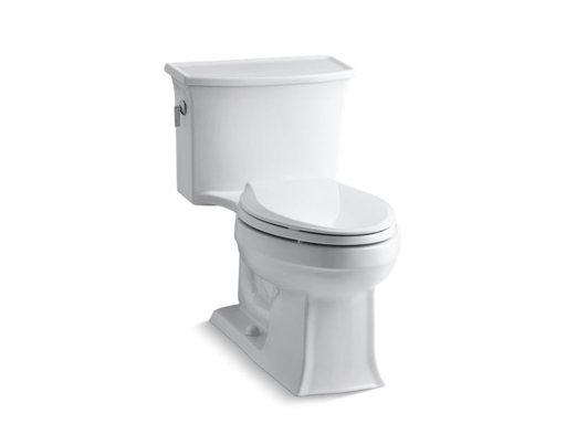 Archer® one-piece elongated 1.28 gpf toilet with AquaPiston® flush technology and left-hand trip lever, White