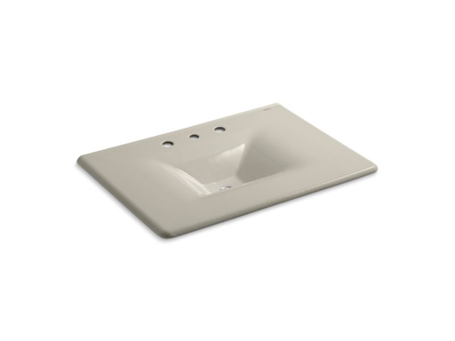 Iron/Impressions® 31" vanity-top bathroom sink with 8" widespread faucet holes, Sandbar
