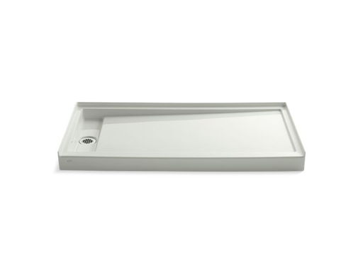 Groove® 60" x 32" single threshold left-hand drain shower base, Dune